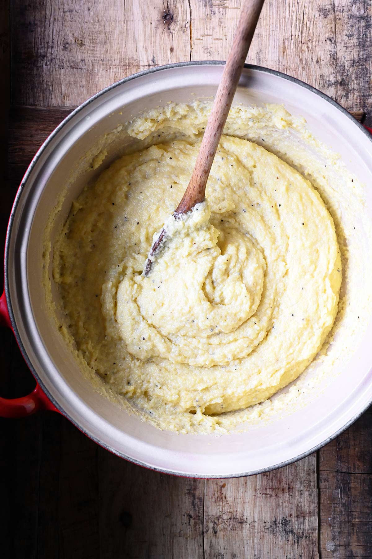 maple garlic salmon with polenta