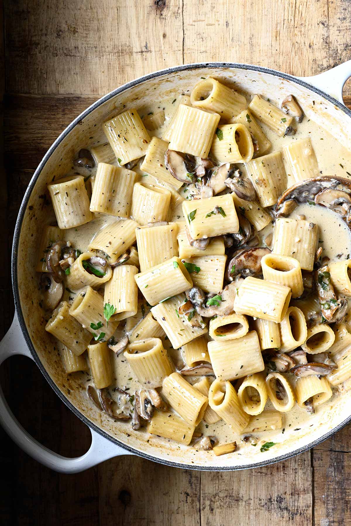 mushroom alfredo pasta