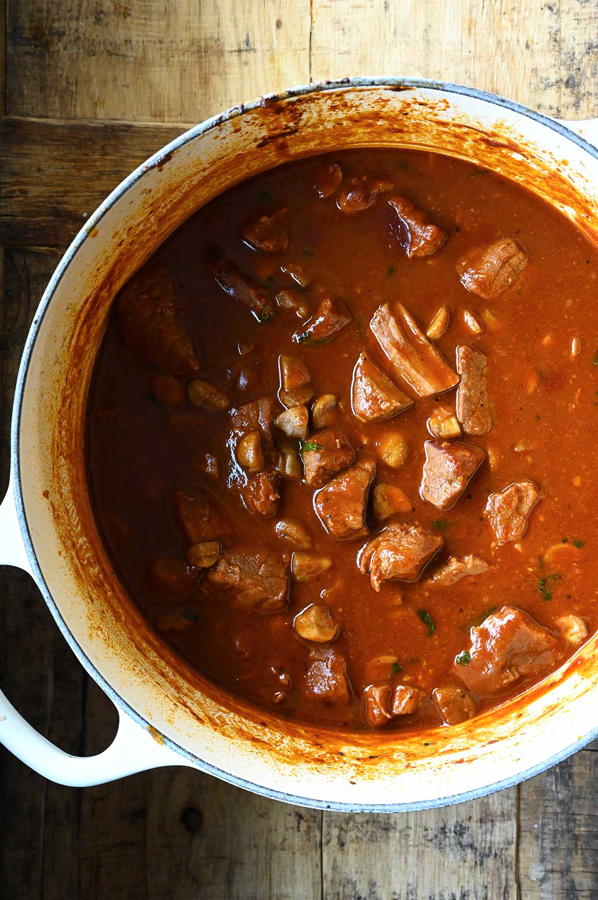 beef and mushroom goulash