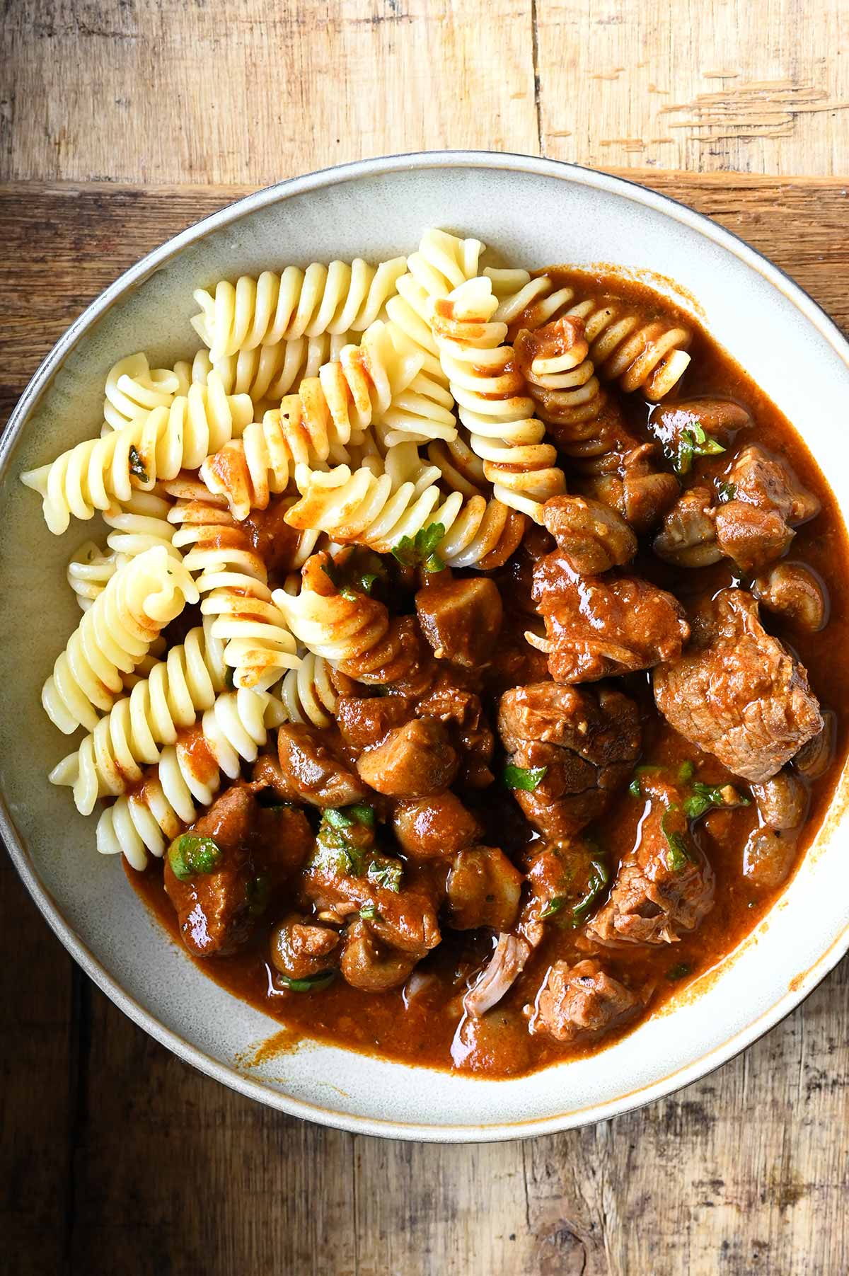 beef and mushroom goulash