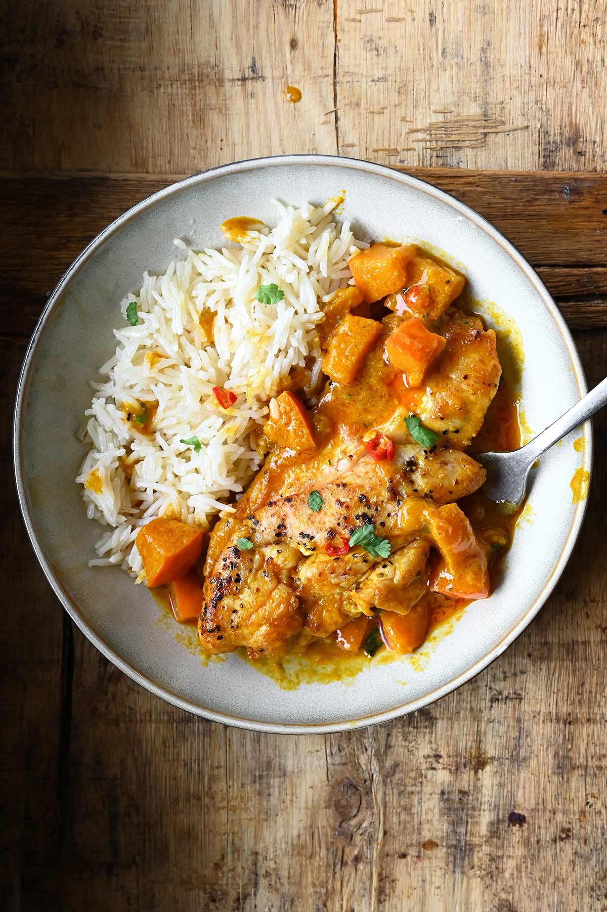 pumpkin thai chicken curry