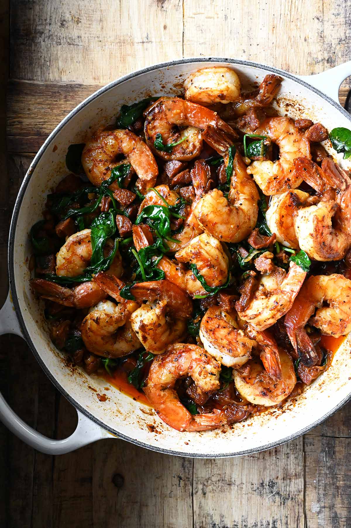 cajun shrimp with chorizo