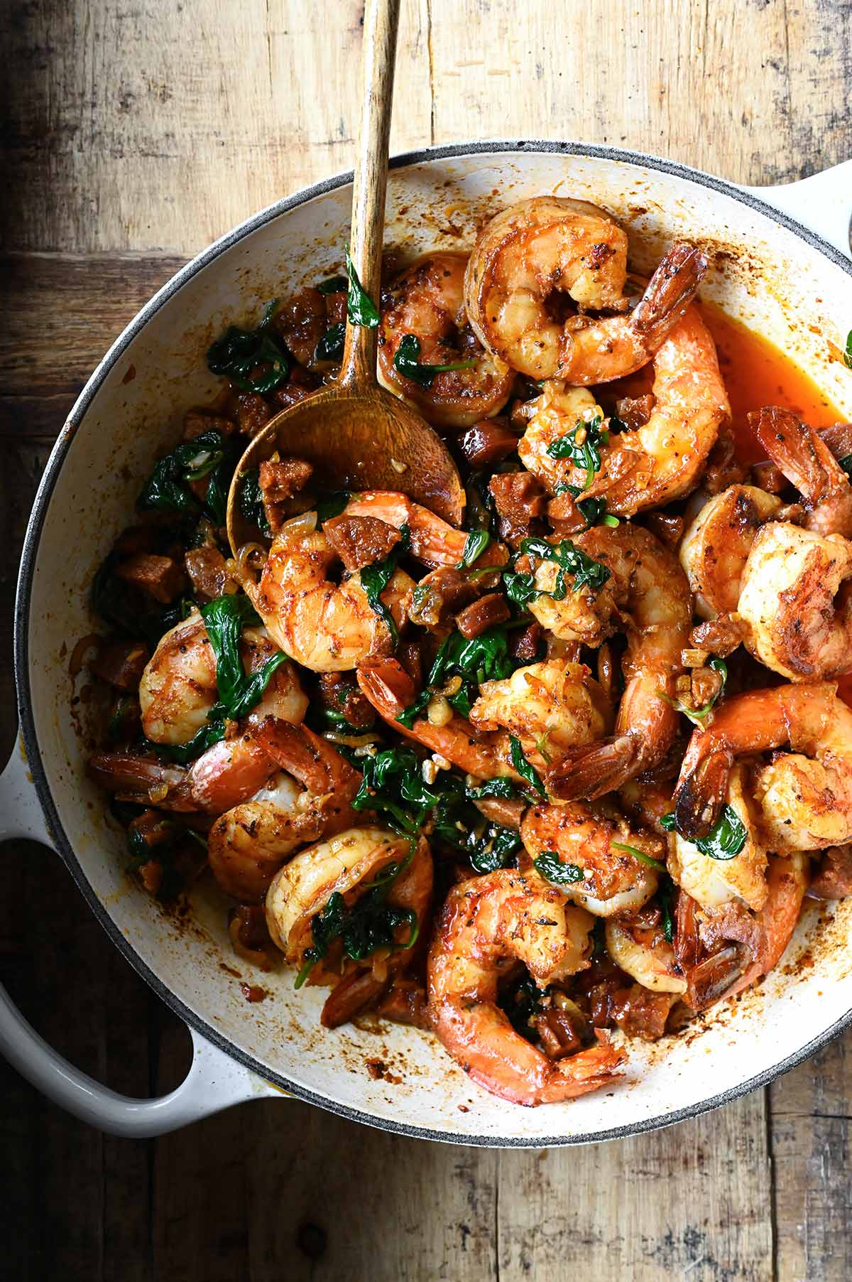 cajun shrimp with chorizo