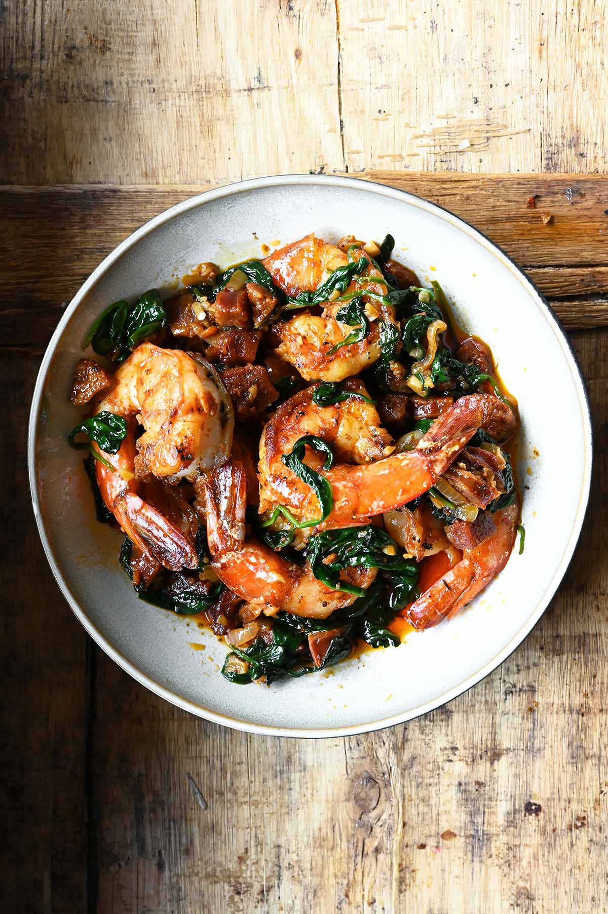 cajun shrimp with chorizo