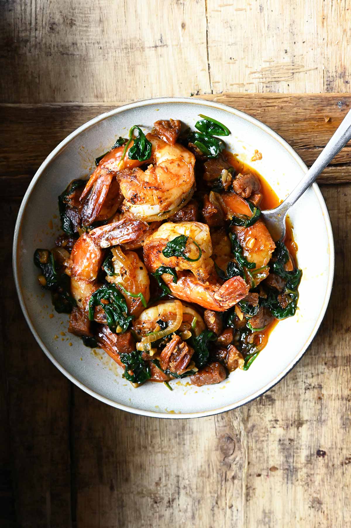 cajun shrimp with chorizo