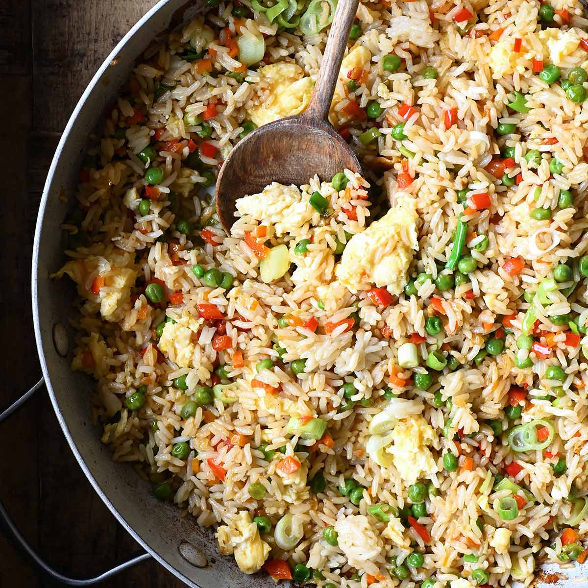Easy Fried Rice Recipe - Serving Dumplings