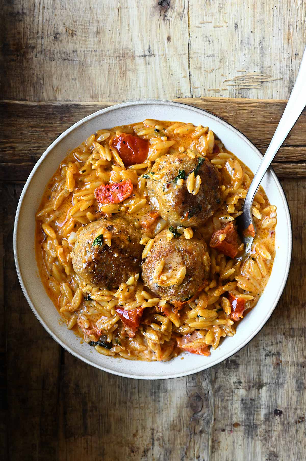 marry me chicken meatball orzo
