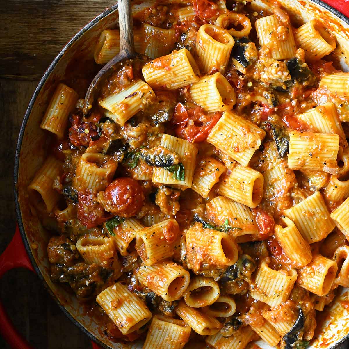 Pasta alla Norma - Serving Dumplings