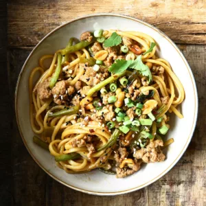 garlic noodles with green beans