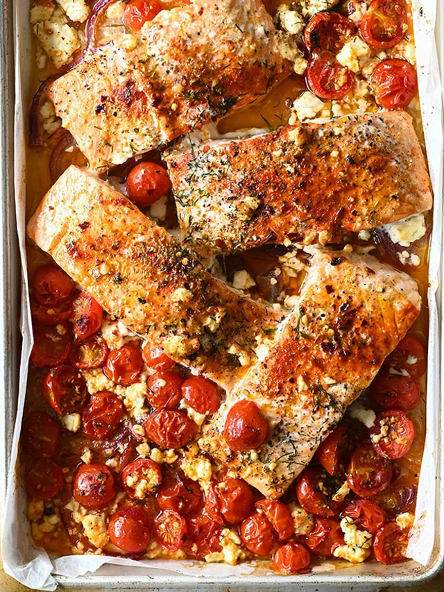 Greek Style Baked Salmon