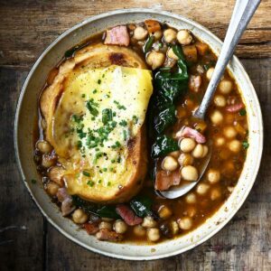 brothy chickpea stew