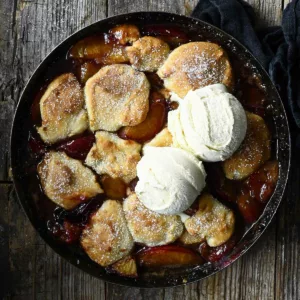 brown sugar plum cobbler