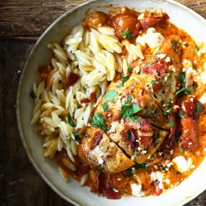 creamy tomato chicken with feta