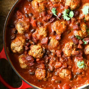 meatballs in smoky tomato sauce