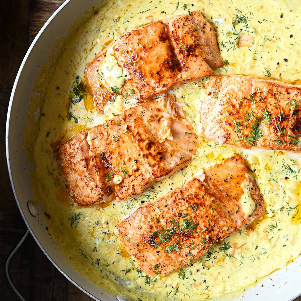 Salmon in Creamy Dill Sauce-image