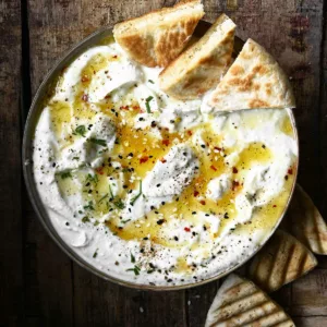 whipped feta dip with spicy honey