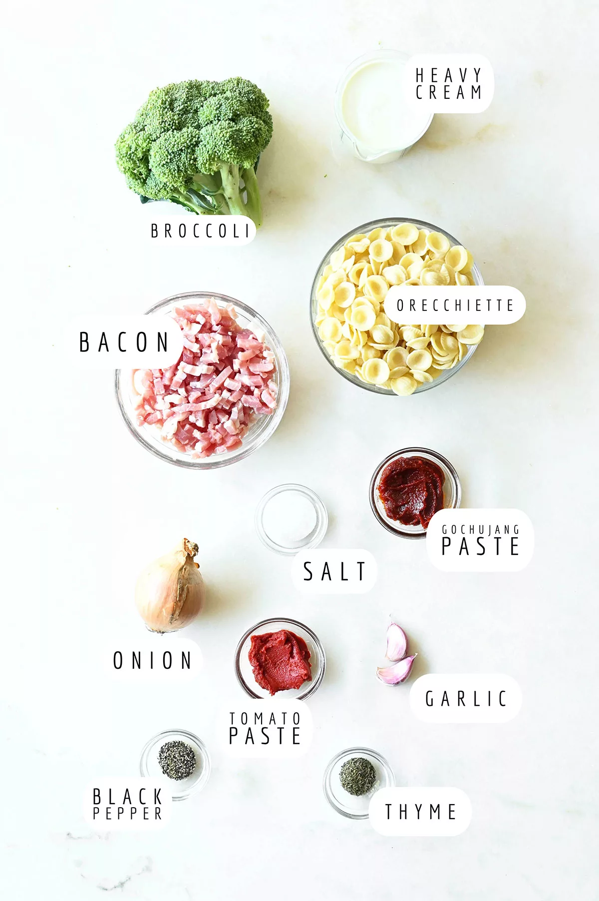 spicy bacon broccoli orecchiette