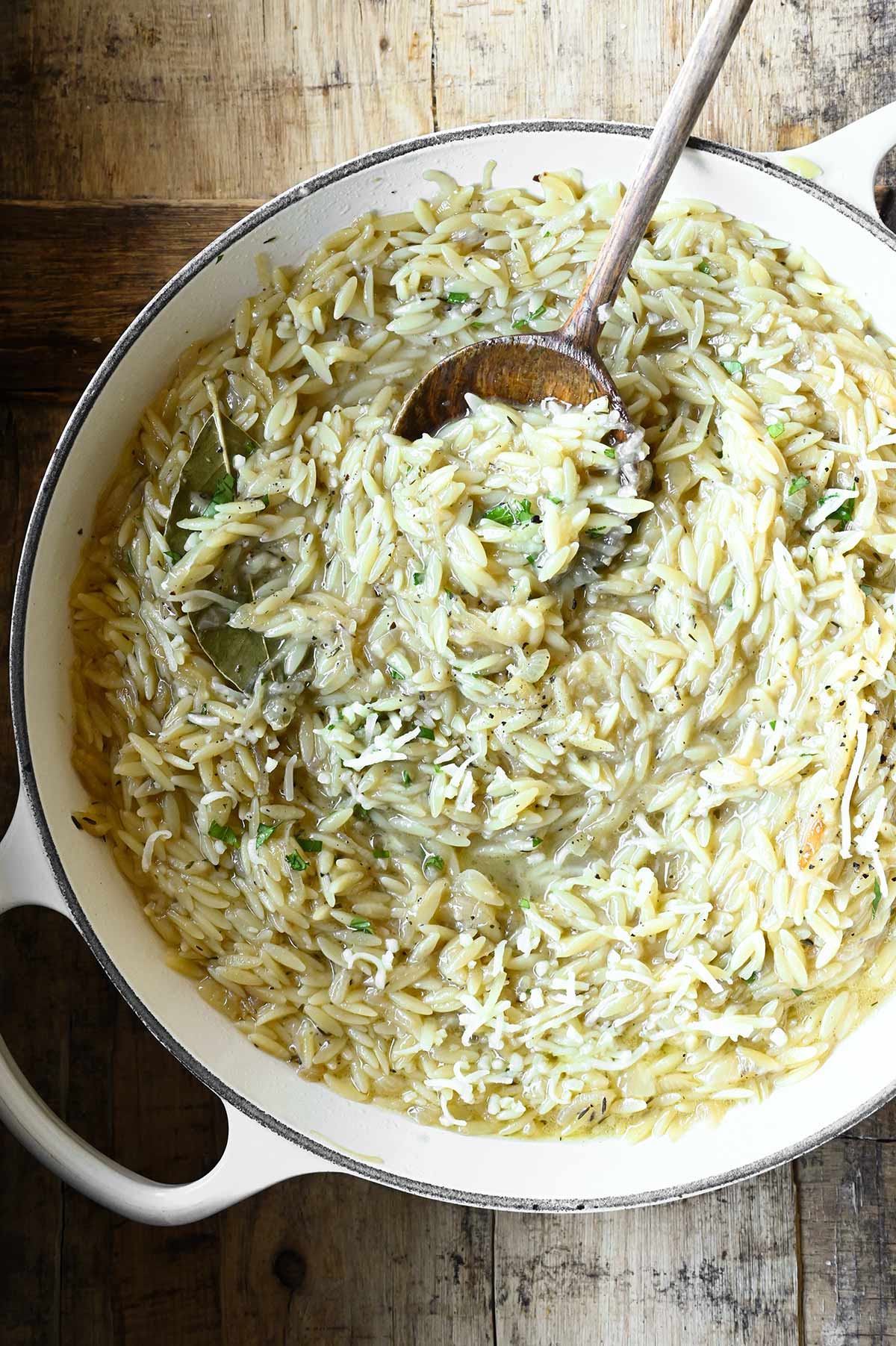 french onion orzo
