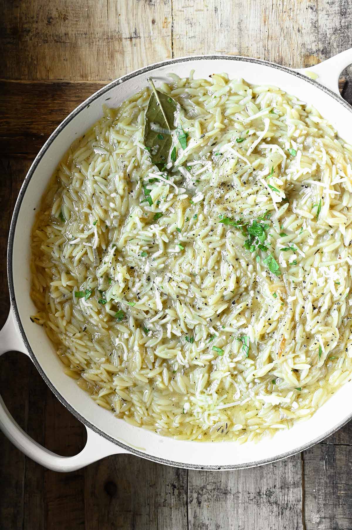 french onion orzo