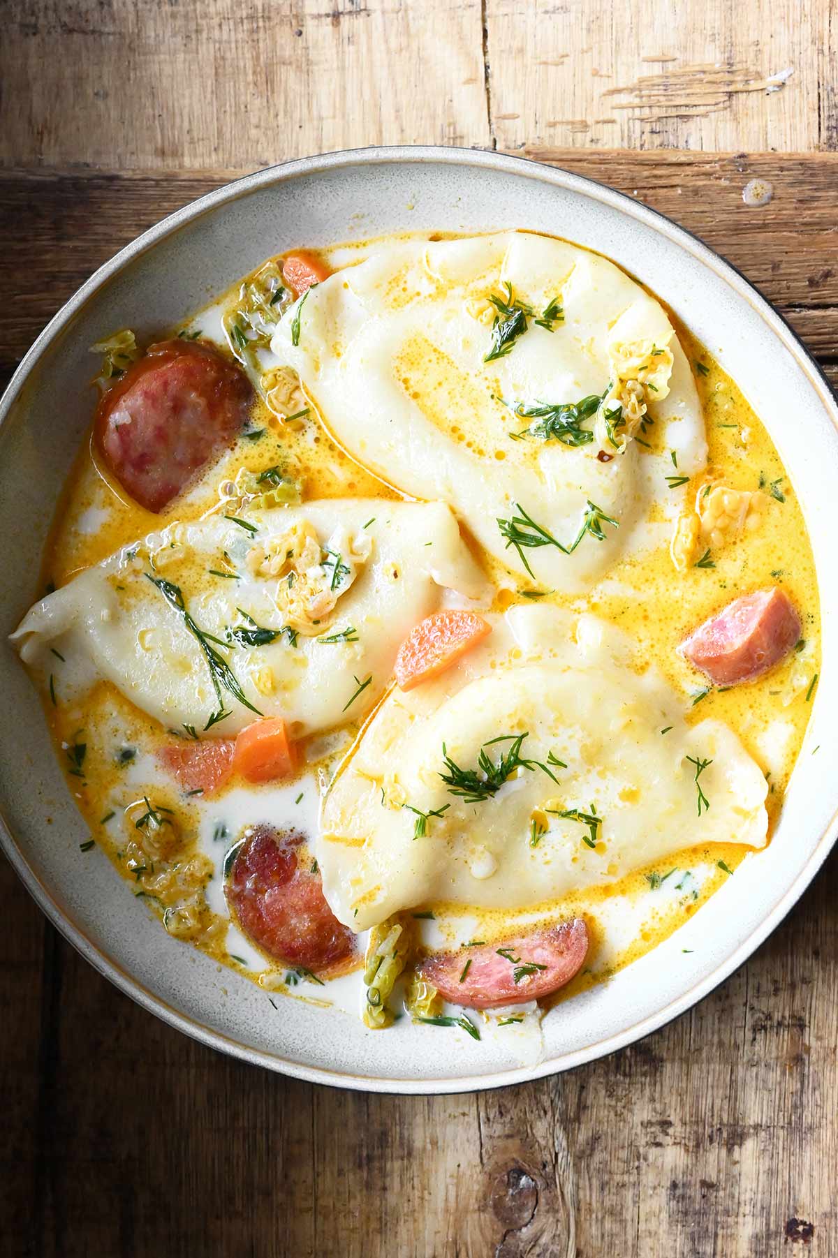pierogi dill soup