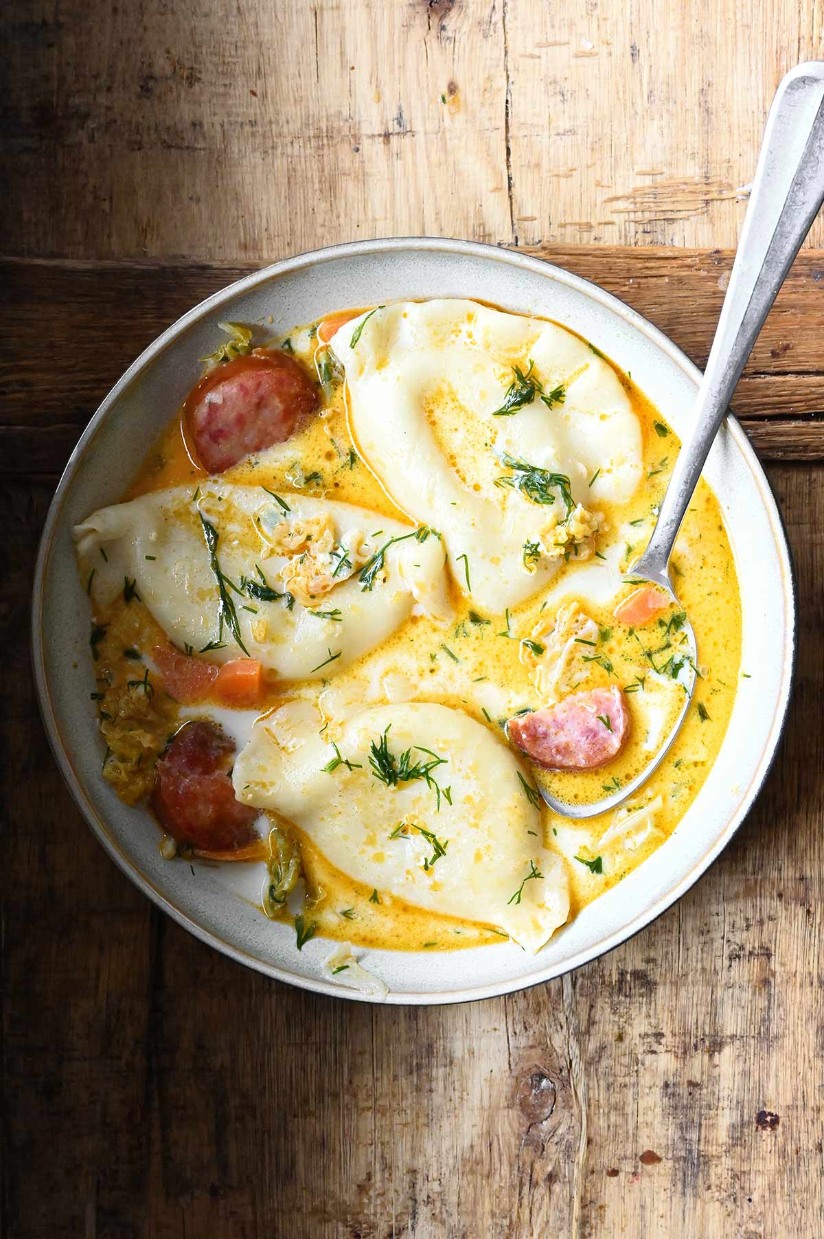 pierogi dill soup