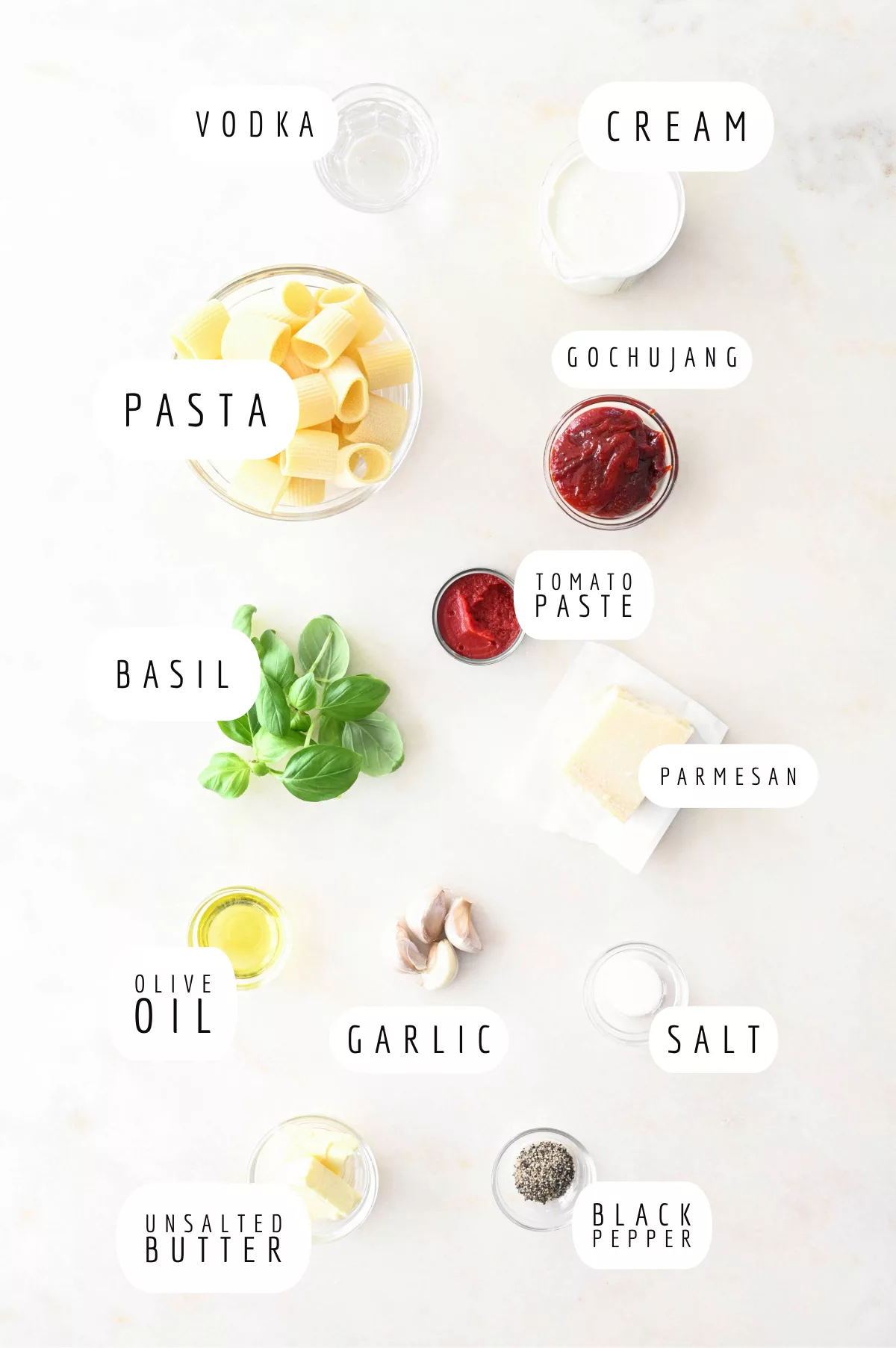 gochujang vodka pasta