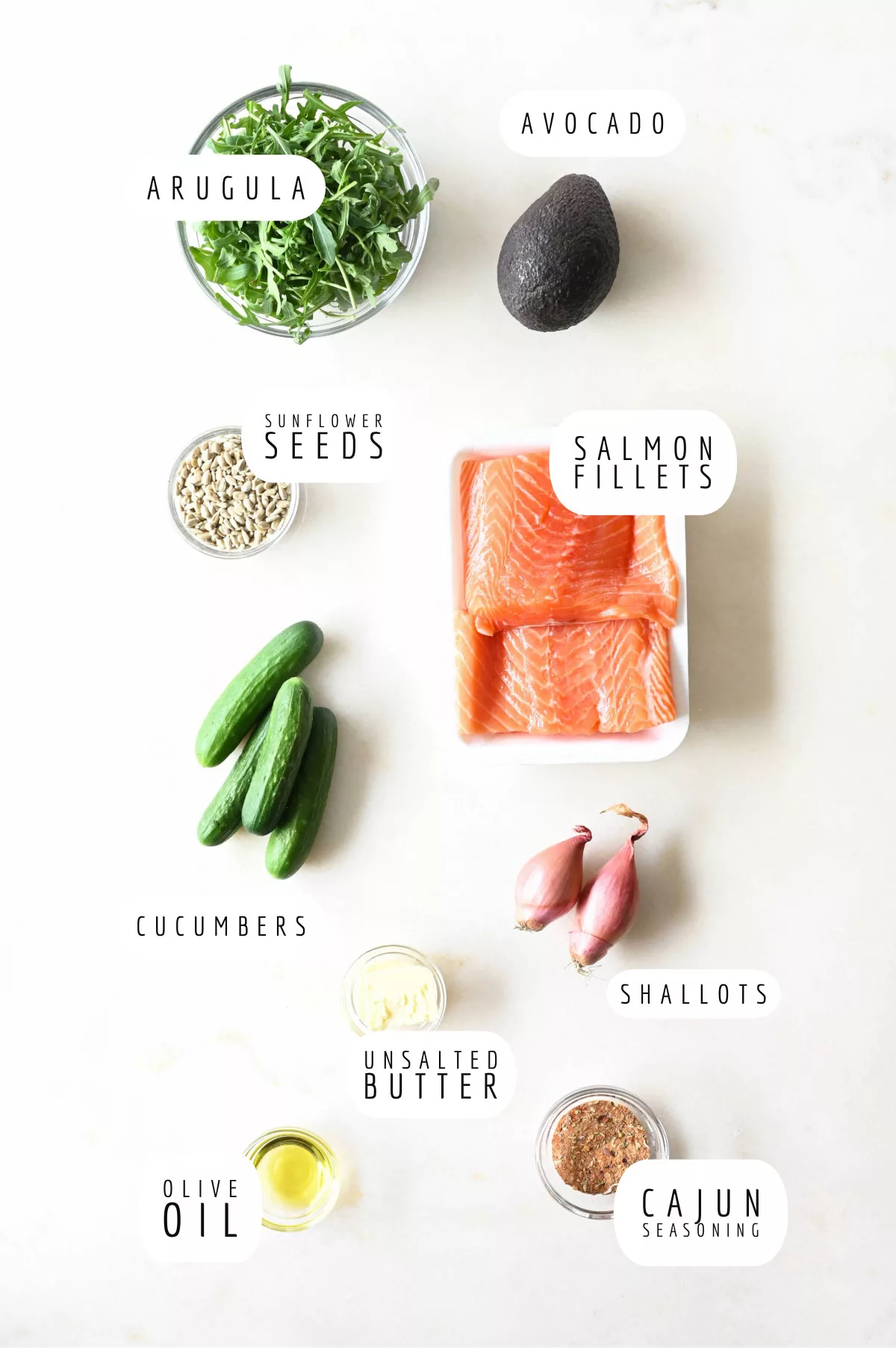 green goddess salad with salmon