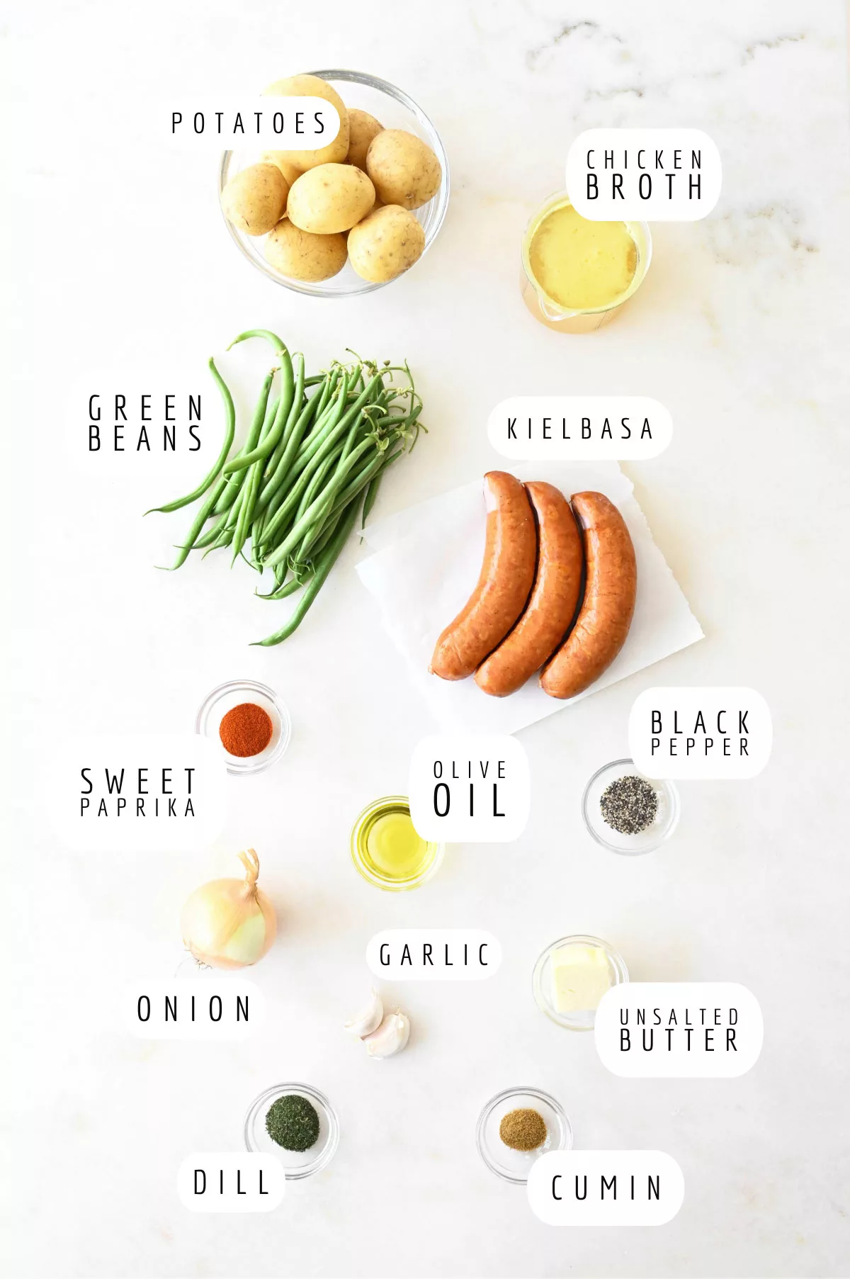 one skillet kielbasa and potatoes