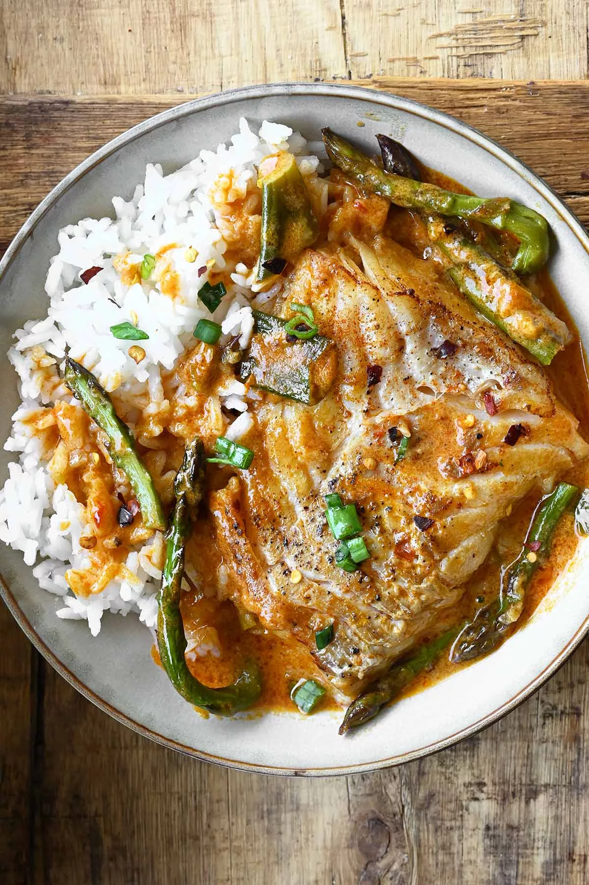 thai coconut cod curry