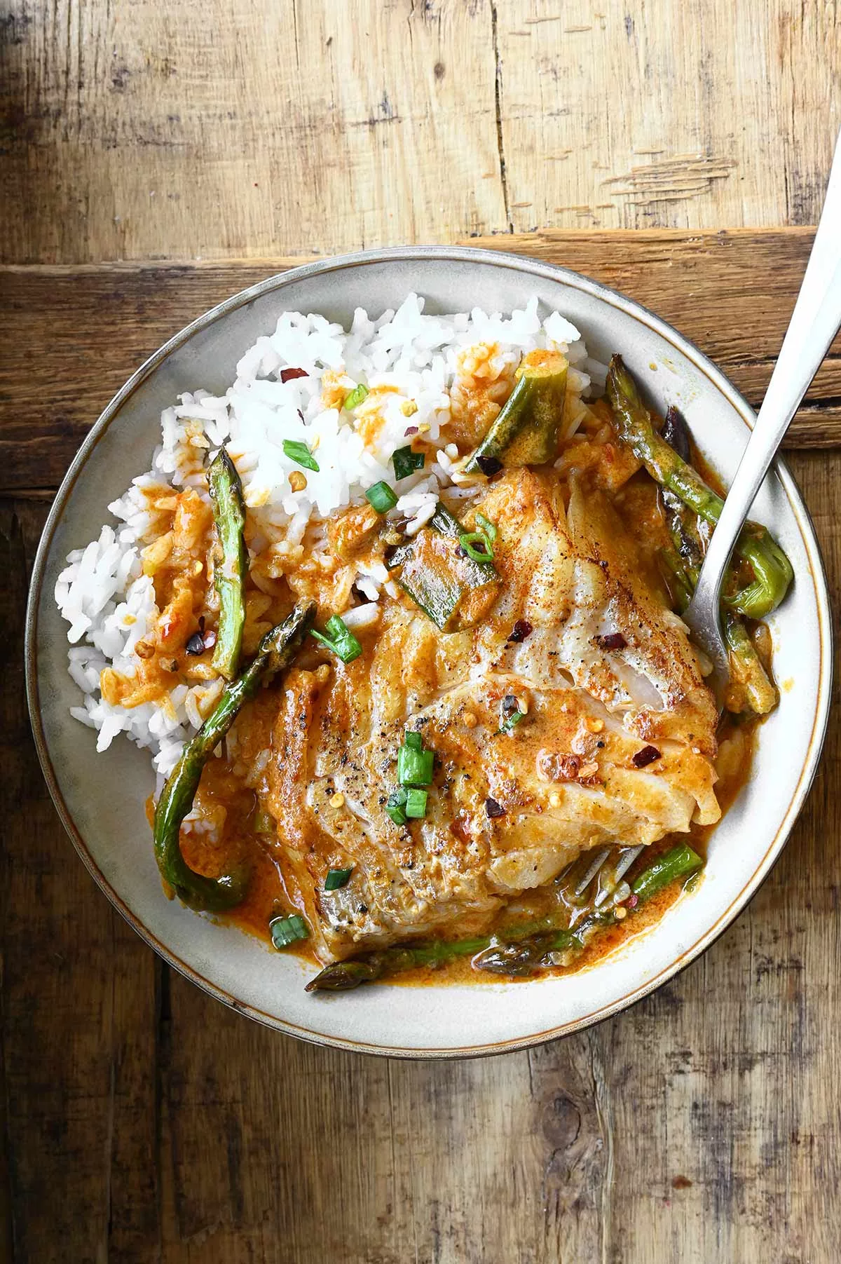 thai coconut cod curry