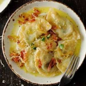 cheese and spinach pierogi