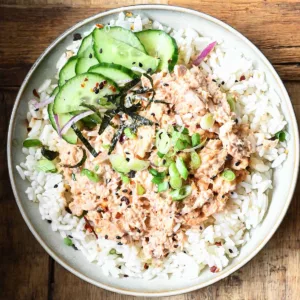 miso tuna rice bowl