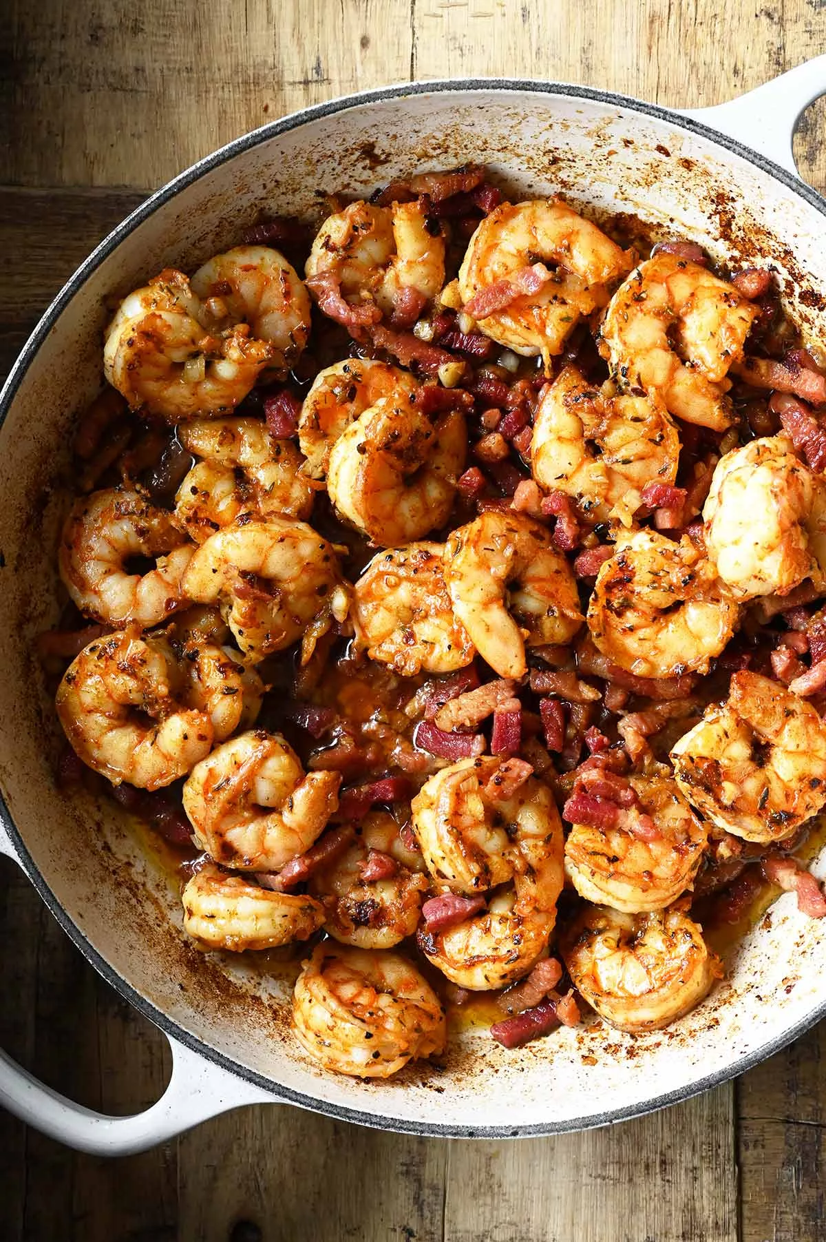 shrimp and bacon skillet