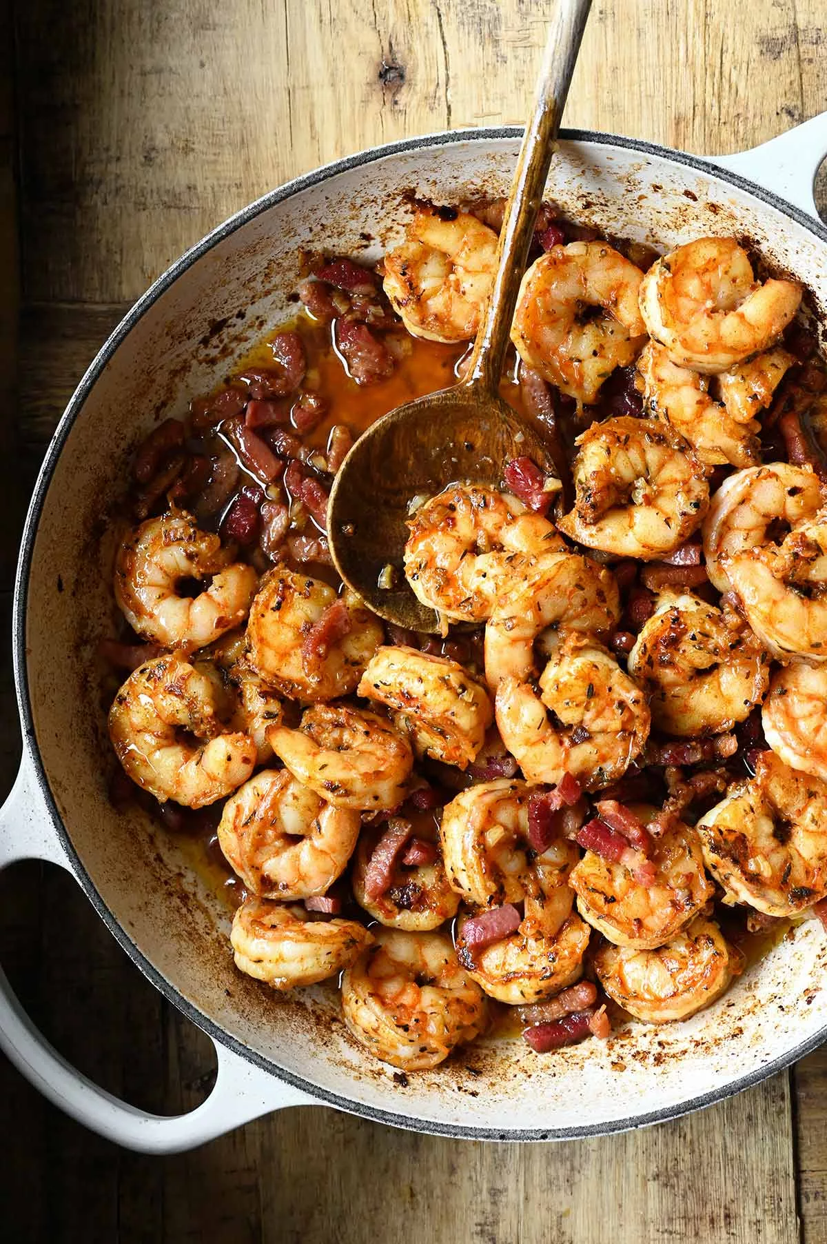 shrimp and bacon skillet