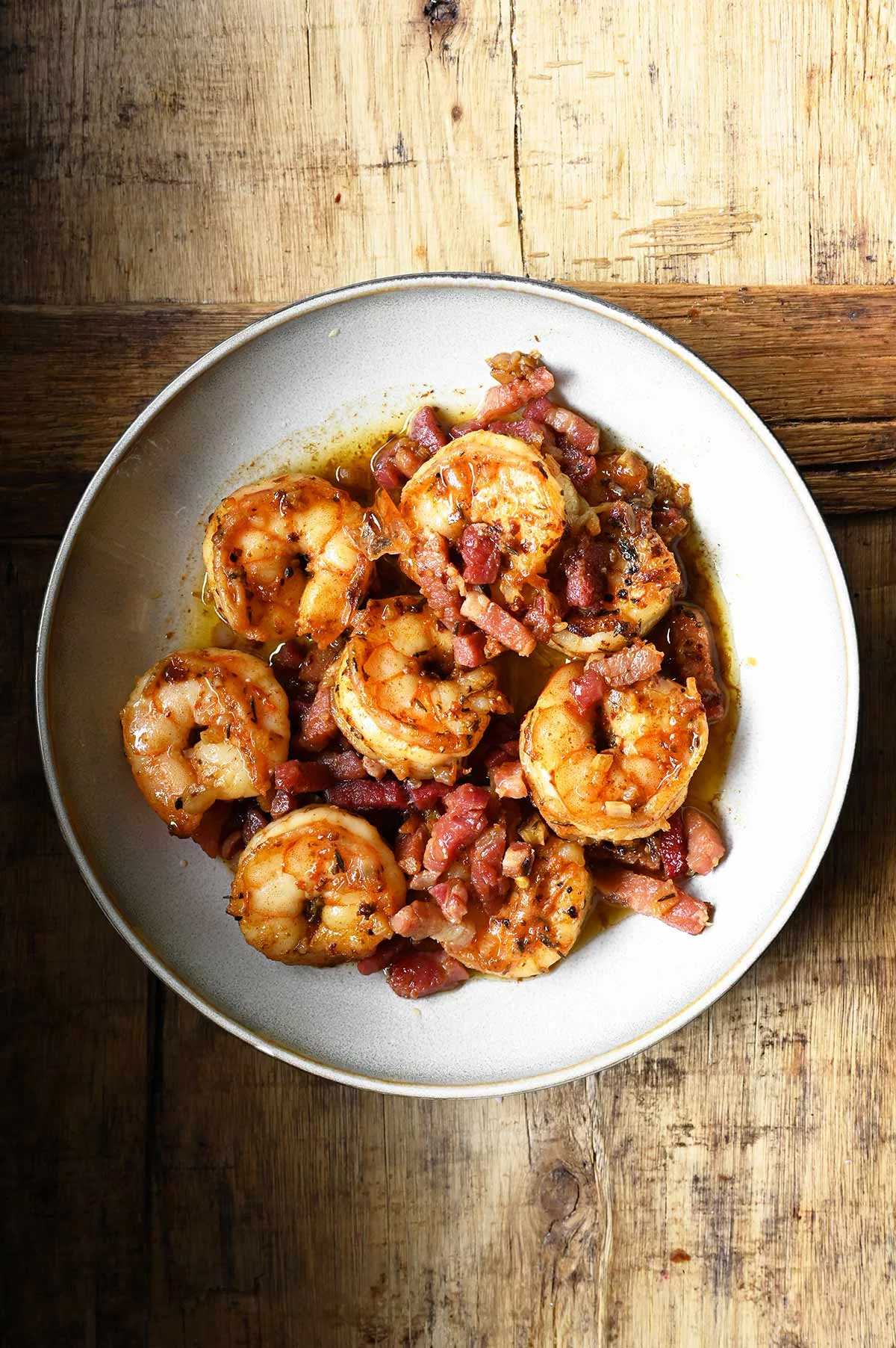 shrimp and bacon skillet