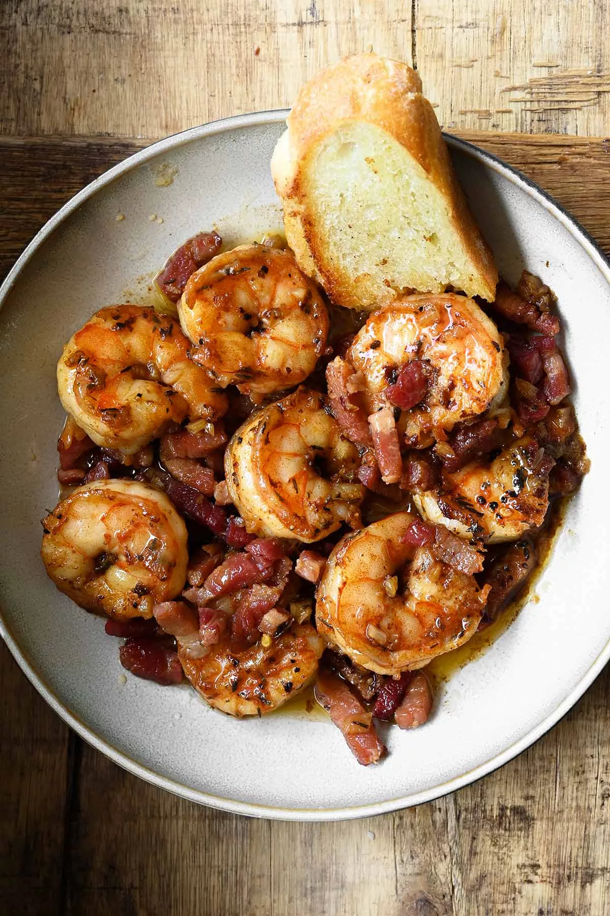 shrimp and bacon skillet