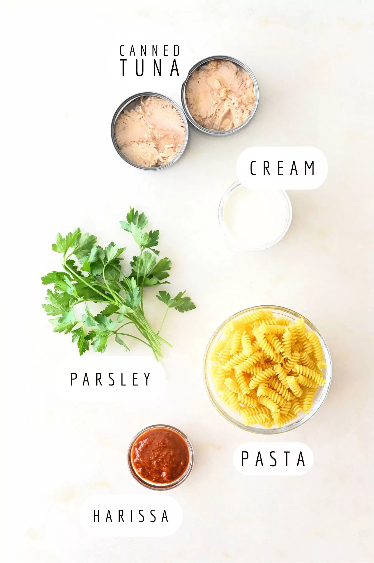 5 ingredient harissa tuna pasta