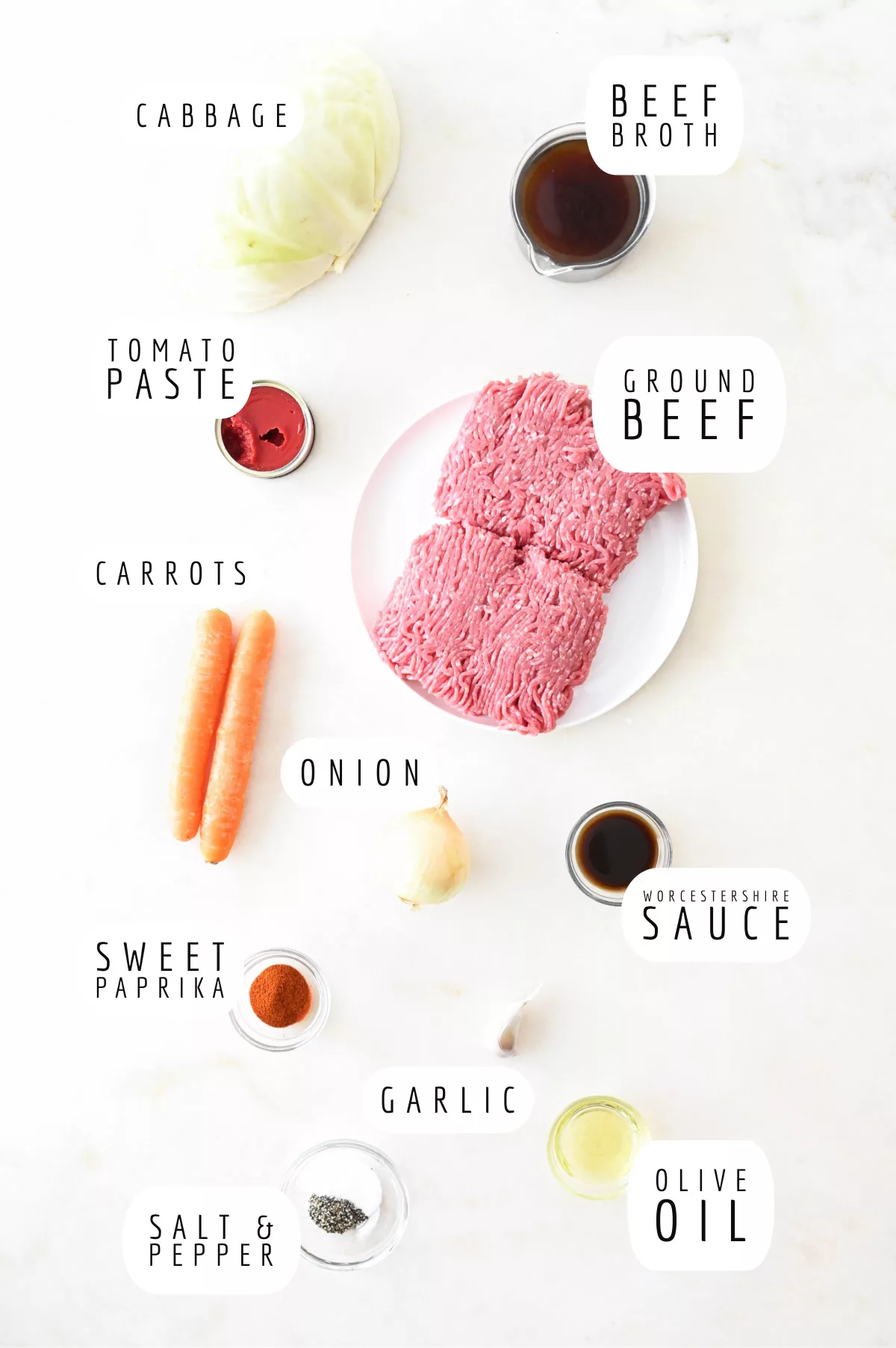 cabbage ground beef skillet ingredients