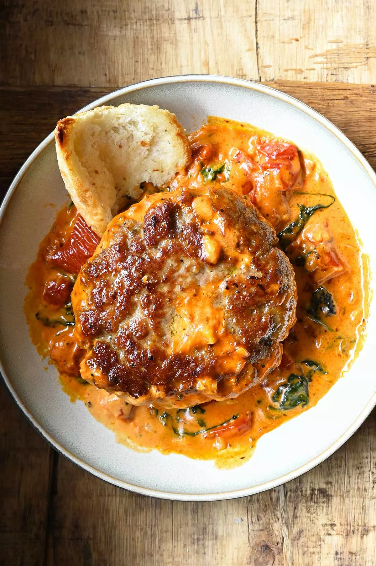 tuscan style hamburger steaks