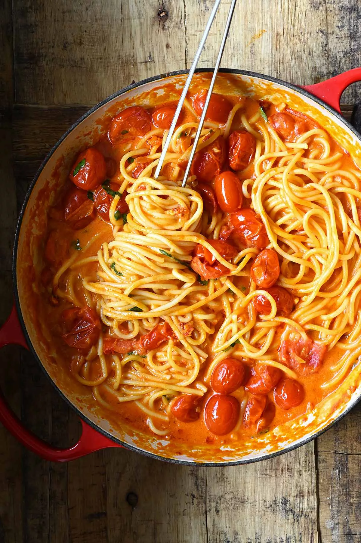 creamy calabrian chili pasta