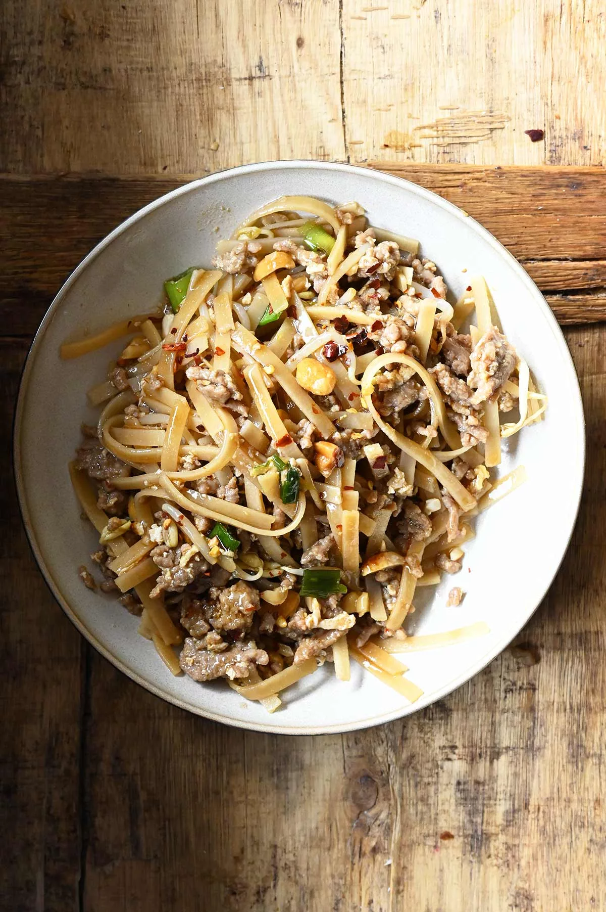 ground beef pad thai