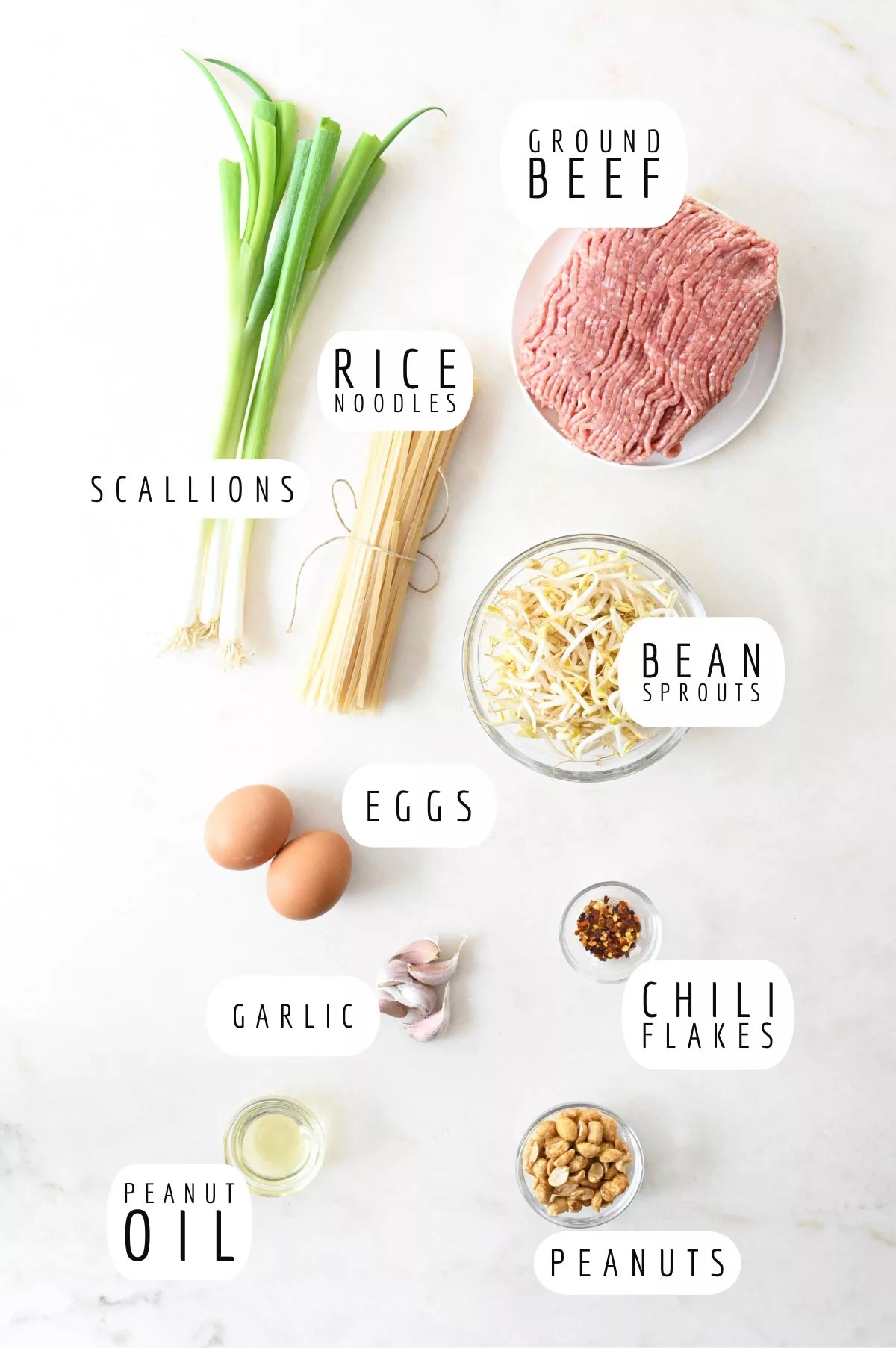 ground beef pad thai ingredients