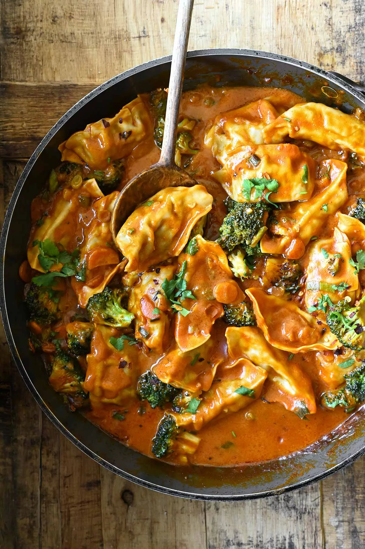 one-pan thai coconut curry dumplings