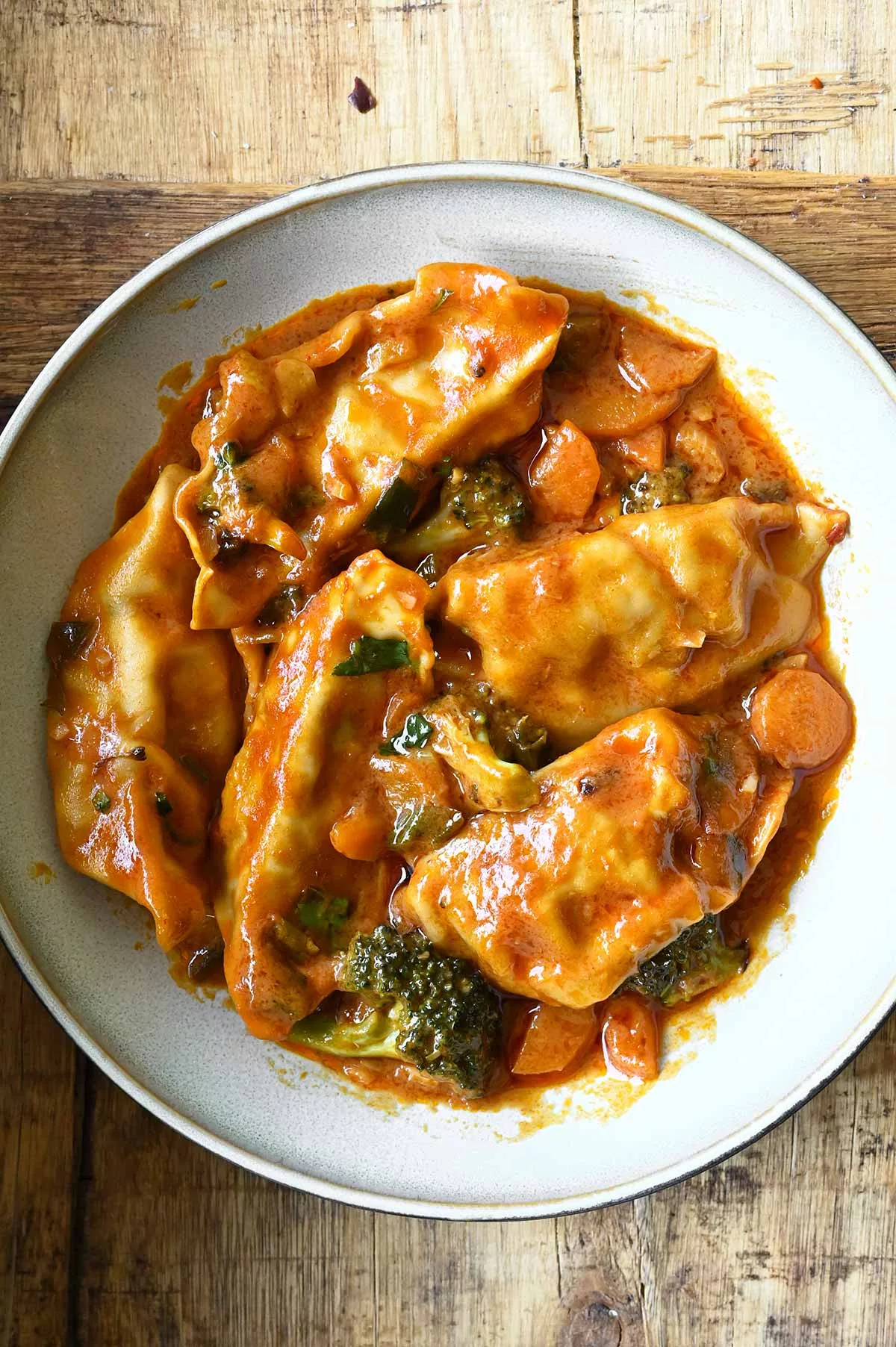 one-pan thai coconut curry dumplings