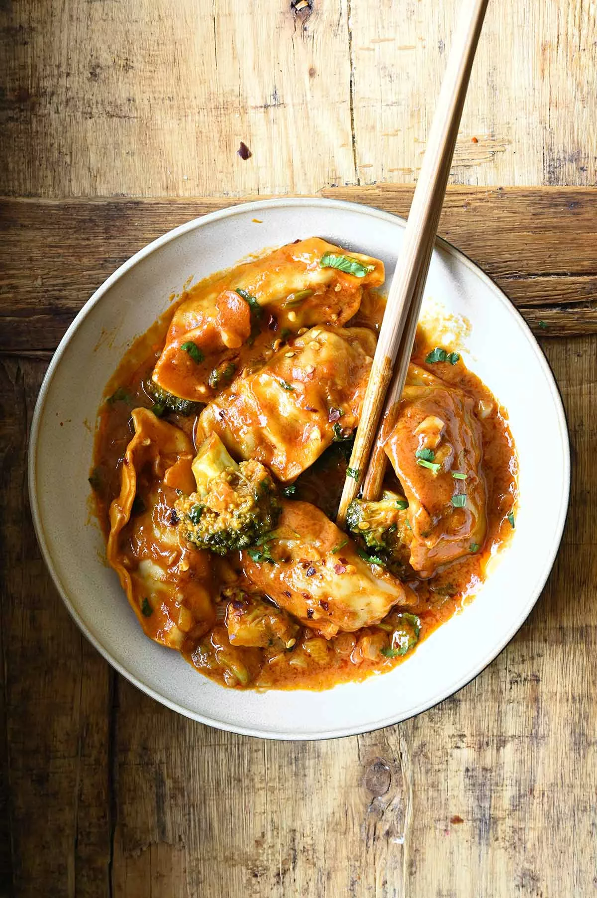 one-pan thai coconut curry dumplings