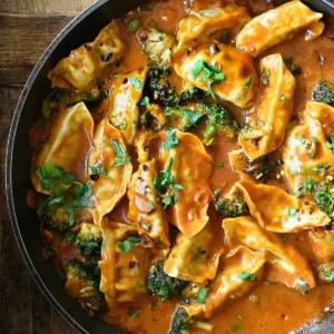 one-pan thai coconut curry dumplings