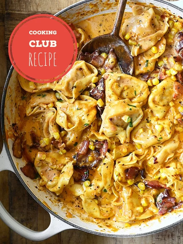 creamy bacon corn tortellini