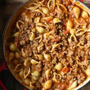 cheesy honey bbq beef pasta