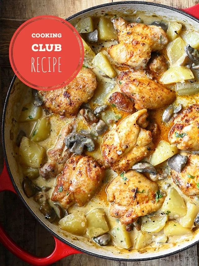 chicken potato mushroom skillet