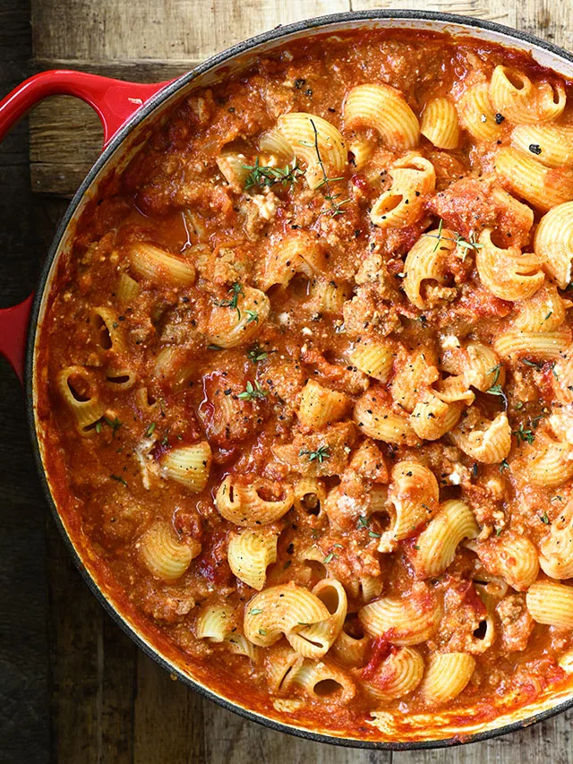 easy ragu with ricotta